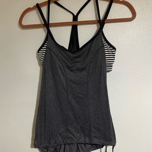 Workout tank with built in sports bra